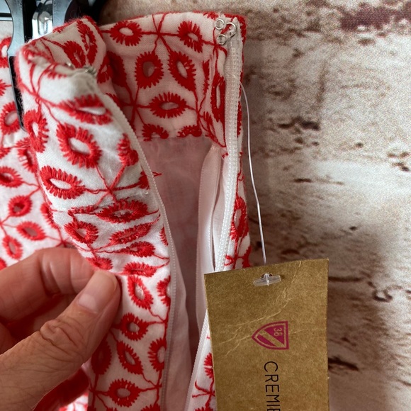 Cremieux Shorts Plus Size 14 Hi-Rise Red & White Shayla Eyelet High Waist NWT - Picture 6 of 9